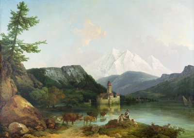 Castle of Chillon by Philippe Jacques de Loutherbourg